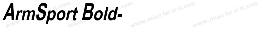 ArmSport Bold字体转换